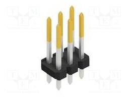 Connector: pin strips; pin header; male; PIN: 6; 2.54mm; THT; 2x3