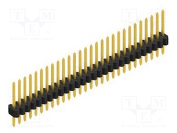 Connector: pin strips; pin header; male; PIN: 28; 1.27mm; THT; 1x28