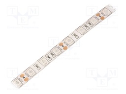 LED tape; yellow; LED/m: 60; SMD; 5050; 12V; 10mm; in gel; white PCB