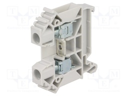 Splice terminal: rail; 0.5÷10mm2; ways: 1; terminals: 2; grey; TS35