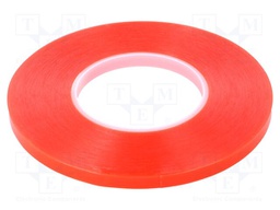 Tape: fixing; W: 9mm; L: 50m; Thk: 0.22mm; modified acryl; red