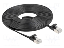 Patch cord; U/FTP; Cat: 6a; RJ45 plug,both sides; 5m; PVC; black