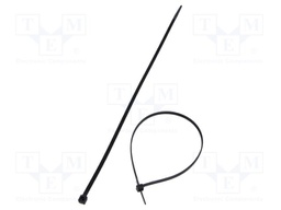Cable tie; L: 290mm; W: 3.6mm; polyamide; black; UL94V-2; -40÷85°C