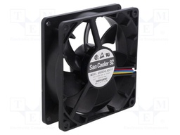 Fan: DC; axial; 24VDC; 92x92x25mm; 48m3/h; 23dBA; ball bearing