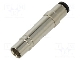 Contact; female; brass; nickel plated; CX; pipe OD Ø4mm; straight