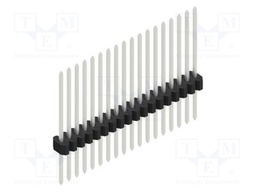 Connector: pin strips; pin header; male; PIN: 18; 1.27mm; THT; 1x18