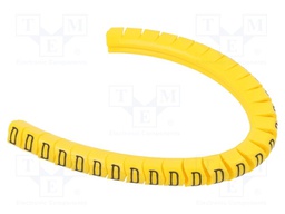 Markers for cables and wires; Label symbol: D; 2.5÷5mm; PVC; PA