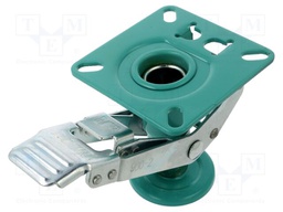 Brake; Ø: 100mm; 2000kg; Mat: stainless steel; Base dim: 120x120mm