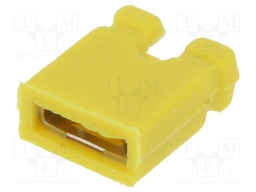 Jumper; pin strips; female; open; 2.54mm; 1x2; yellow