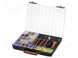 Kit: for crimping push-on connectors, terminal crimping; case
