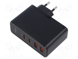 Power supply: switching; mains,plug-in; 5÷20VDC; 100W; black; 5A