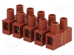 Terminal block; screw terminal; ways: 5; 4mm2; terminals: 10; 400V