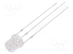 LED; 5mm; bicolour; green/yellow; 1120÷1560mcd; 750÷1120mcd; 140°