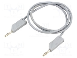 Test lead; 60VDC; 30VAC; 32A; Len: 1m; grey; Cond.cross sec: 2.5mm2