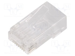 Plug; RJ45; PIN: 8; Cat: 6; shielded; Layout: 8p8c; for cable; IDC