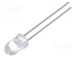 IR transmitter; 5mm; 860nm; transparent; 1100mW; 3°; THT; 100mA