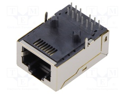 Socket; RJ45; PIN: 8; Cat: 6a; shielded,with isolation transformer