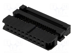 Plug; IDC; female; PIN: 20; IDC; for ribbon cable; 1mm; gold flash