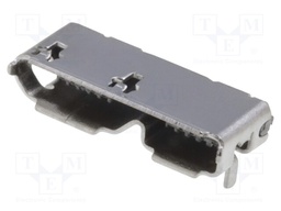 Socket; USB B micro; SMT; horizontal; USB 3.0; gold-plated