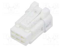 Connector: wire-wire/PCB; DF62W; crimped; straight; PIN: 6; plug