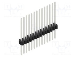 Connector: pin strips; pin header; male; PIN: 14; 1.27mm; THT; 1x14