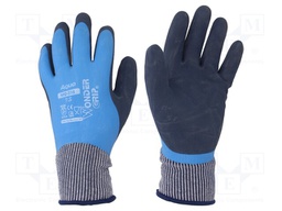 Protective gloves; Size: 7,S; blue; latex,nylon; Aqua