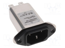 Filtered IEC Power Entry Module, IEC C14, General Purpose, 1 A, 250 VAC