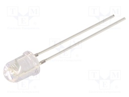 LED; 5.1mm; green; 12000÷14400mcd; 30°; Front: convex; 2.9÷3.4V