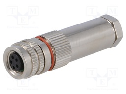 Connector: M8; female; PIN: 5; for cable; plug; 1.5A; 30V; IP67