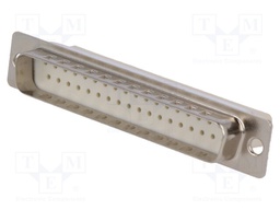 D-Sub; PIN: 37; plug; male; w/o contacts; for cable; 250V; white