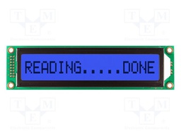 Display: LCD; FSTN Positive; 16x1; blue; 151x40mm; LED; 5V