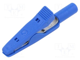 Crocodile clip; 8A; 60VDC; blue; Overall len: 41.5mm; 30VAC; MA 1 S