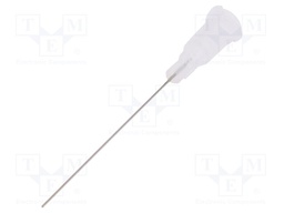 Needle: steel; 1.5"; Size: 27; straight; 200um; Mounting: Luer Lock