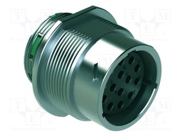 Connector: circular; socket; female; 13A; 250V; PIN: 14; IP67; silver