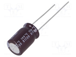 Capacitor: electrolytic; THT; 10uF; 200VDC; Ø10x16mm; Pitch: 5mm