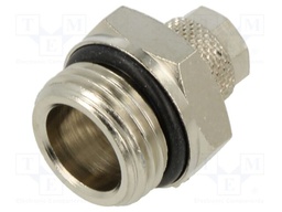 Screw-on fitting; threaded; max.15bar; nickel plated brass; 6mm