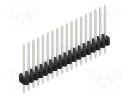 Connector: pin strips; pin header; male; PIN: 18; 1.27mm; THT; 1x18