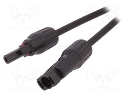 Cable: solar; plug; PIN: 1; IP67; 4mm2; male,female; 5m