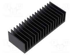 Heatsink: extruded; grilled; black; L: 37.5mm; W: 100mm; H: 25mm