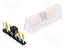 Connector: pin strips; pin header; male; PIN: 32; 2.54mm; SMT; 2x16