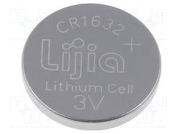Battery: lithium; 3V; CR1632,coin; Ø16x3.2mm; 120mAh