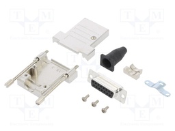 D-Sub; PIN: 15; plug; female; straight; soldering; for cable; black