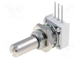 Potentiometer: shaft; single turn; 250Ω; 1W; ±10%; 6.35mm; THT
