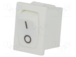 ROCKER; SPST; Pos: 2; OFF-ON; 3A/250VAC; white; none; 35mΩ; -30÷80°C