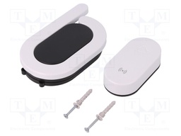Wireless door bell; IP20 (receiver),IP56 (transmitter); 868MHz