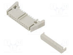 Plug; IDC; female; PIN: 20; straight; for ribbon cable; 1.27mm
