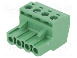 Pluggable terminal block; 5mm; ways: 4; straight; plug; female