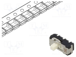 Switch: slide; Pos: 2; DPDT; 0.2A/12VDC; ON-ON; SMT; -40÷85°C; CL-SB