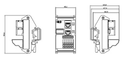 Transition module; RJ45 x2,snap-on; Temp: -20÷60°C; W: 49mm; 1A