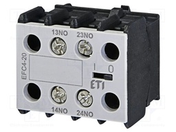 Auxiliary contacts; Series: CECO.4P; Leads: screw; Mounting: front